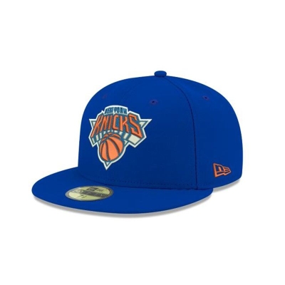 Blue New York Knicks Hat - New Era NBA Team Color 59FIFTY Fitted Caps USA2473861